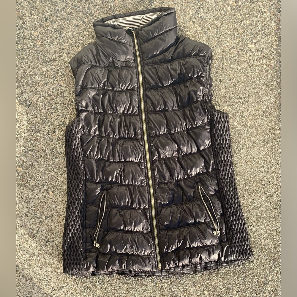 CALVIN KLEIN Performance Quilted Down Puffy Vest - black - womens L